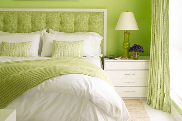عکس رنگ اتاق خواب بزرگسال سبز