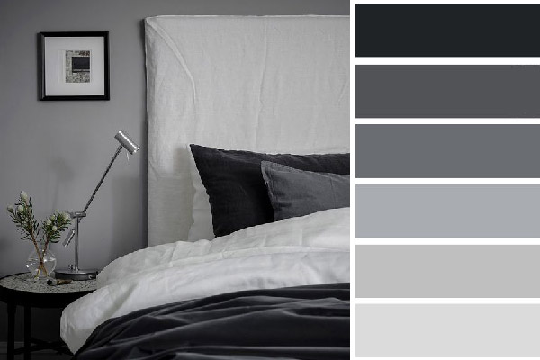 ترکیب رنگ برای اتاق خواب سفید و مشکی