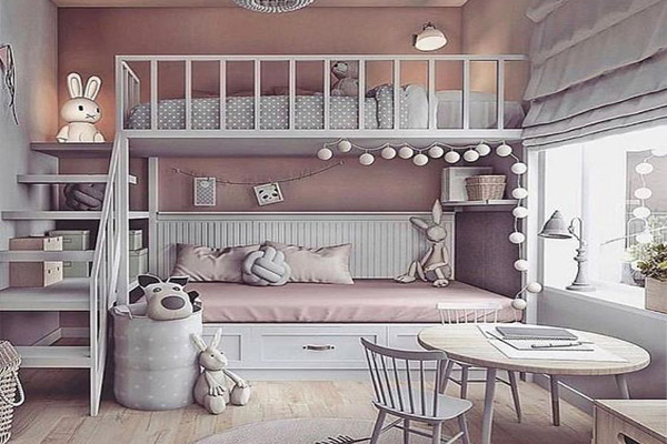 Luxury girl's bedroom decoration