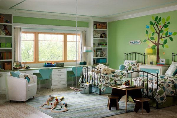 رنگ اتاق کودک سبز
