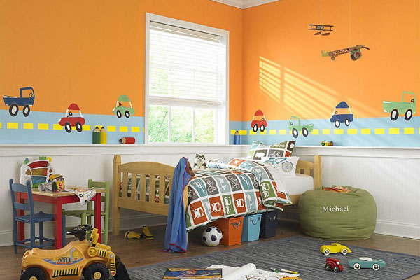 نارنجی برای رنگ اتاق کودک