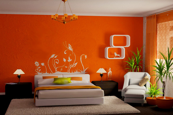 نارنجی بهترین رنگ برای اتاق خواب زوجین